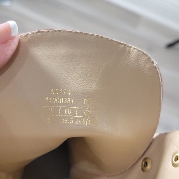 Stuart Weitzman Bootie Women's 8 Cardamom Mila Lift Croc Leather Combat New - Picture 11 of 11